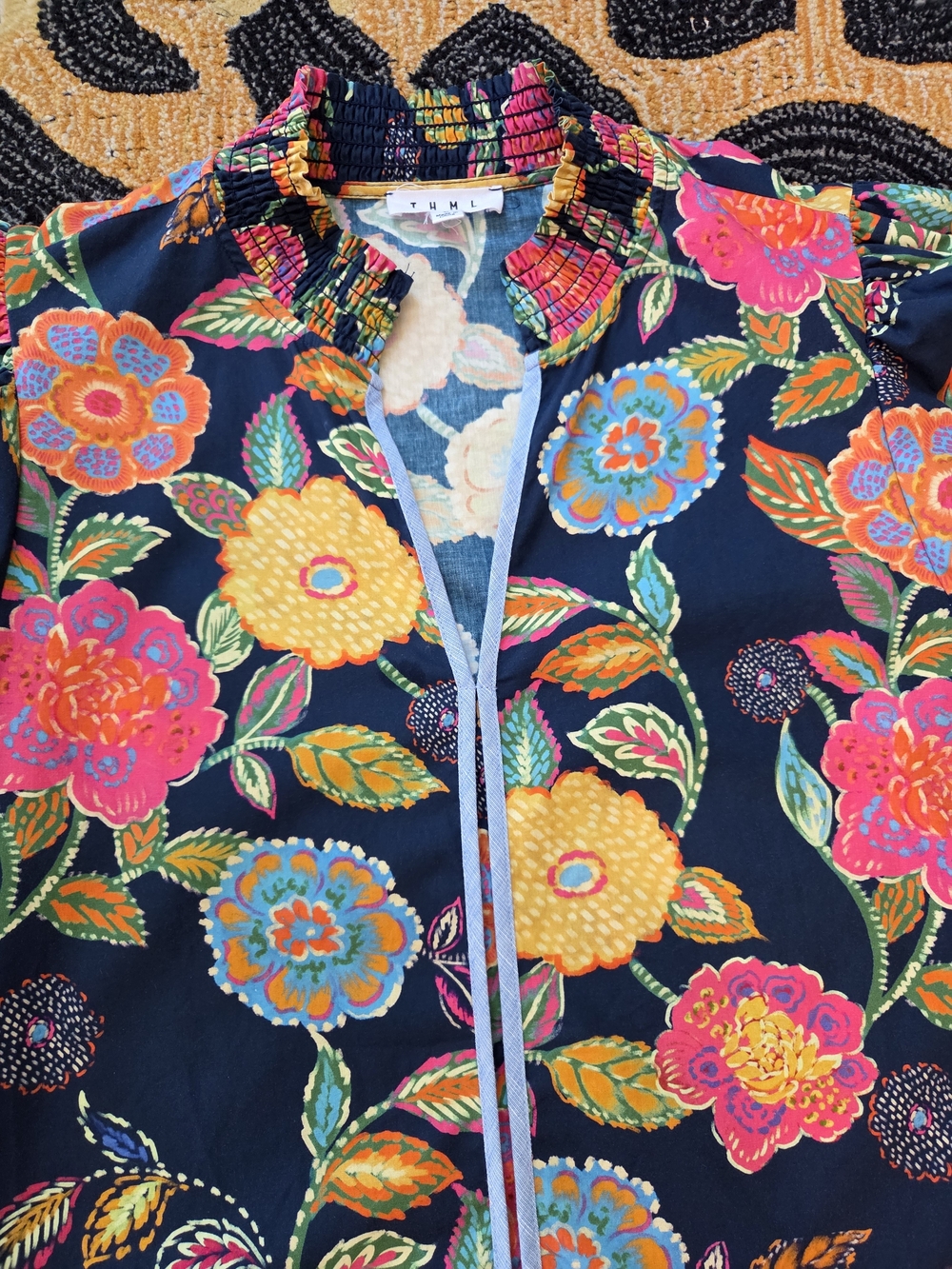 THML Colorful Botantical Print Top - Picture 2 of 6